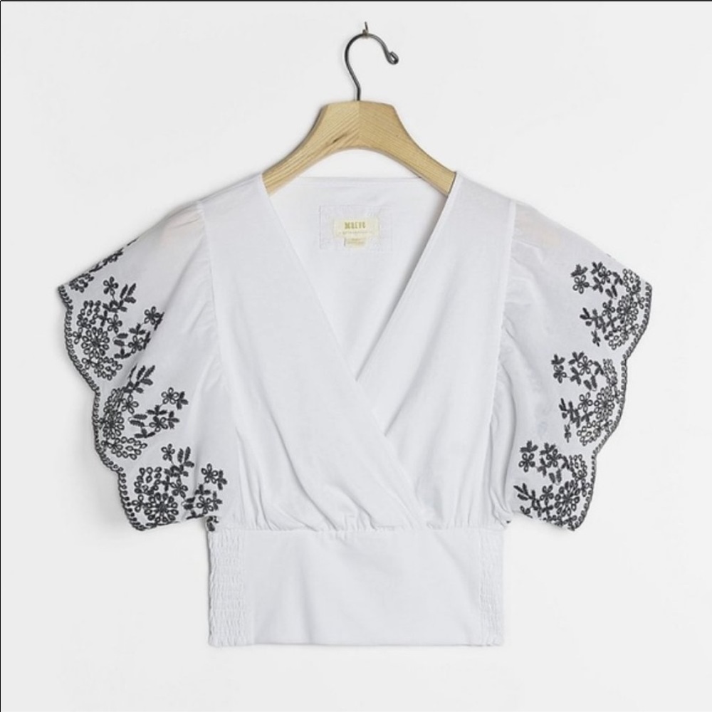 NWT Anthropologie Tavi Embroidered Top Size M
